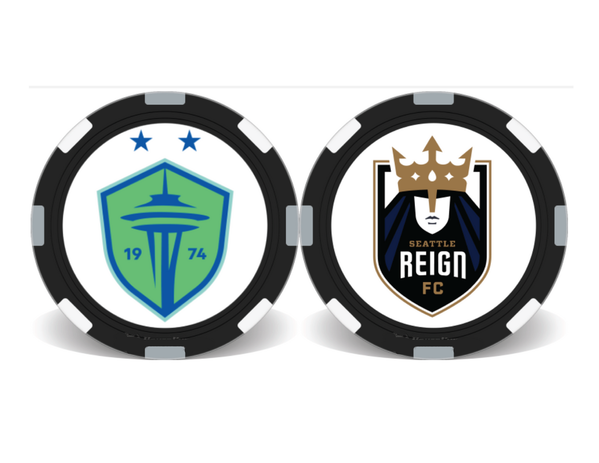 Sounders/Reign Poker Chip Flipping Coin (Black)