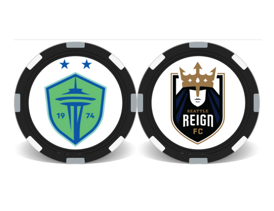 Sounders/Reign Poker Chip Flipping Coin (Black)